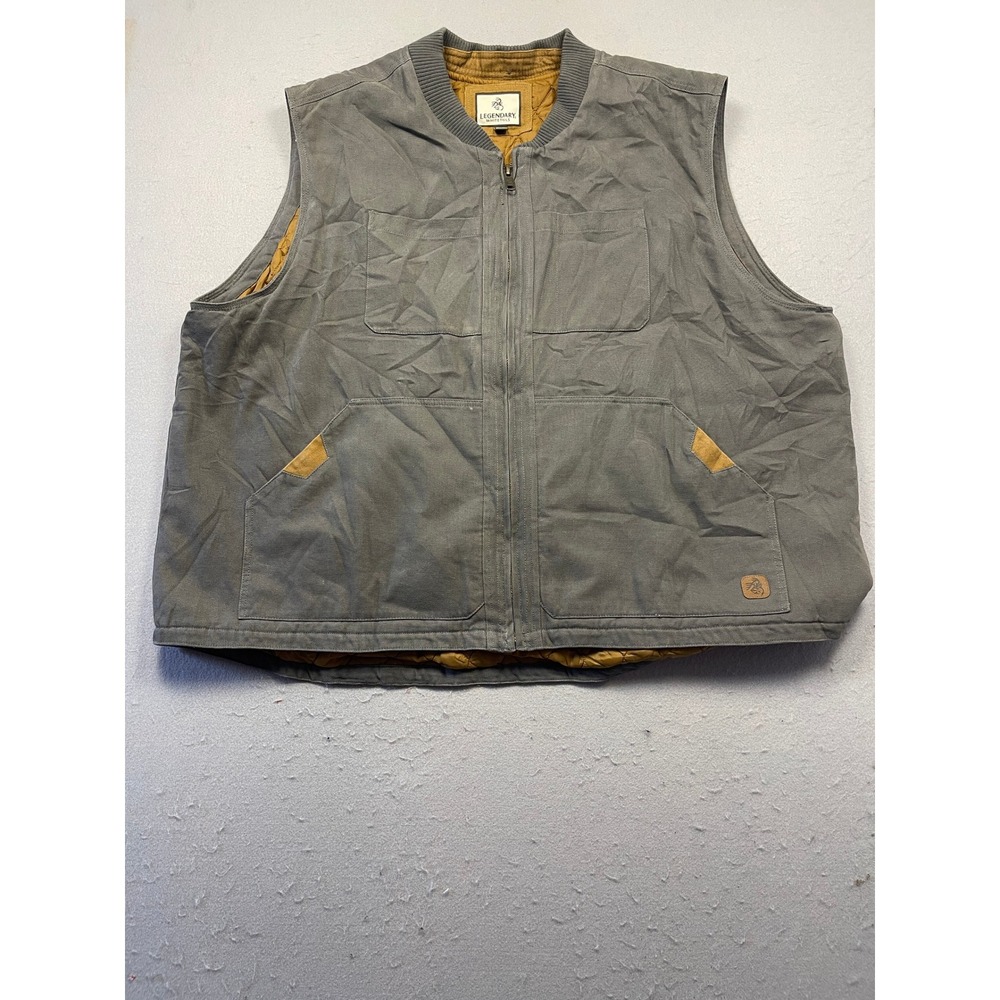 Legendary Whitetails Vest Canvas Gray 5XL Mens